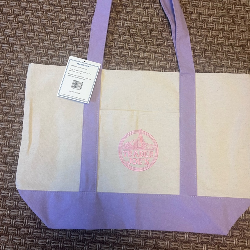 Trader Joe’s Large Spring Canvas Tote Bag - Picture 5 of 5